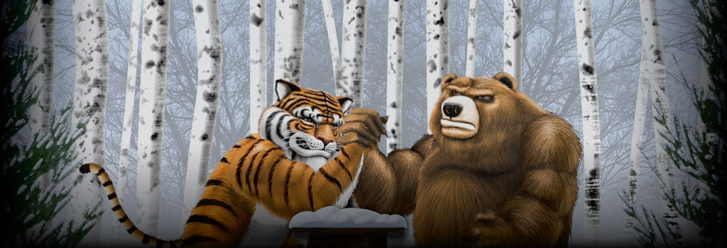 Tiger vs Bear Background Image