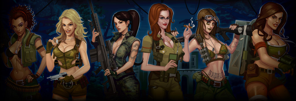 Girls with Guns Jungle Heat Background Image