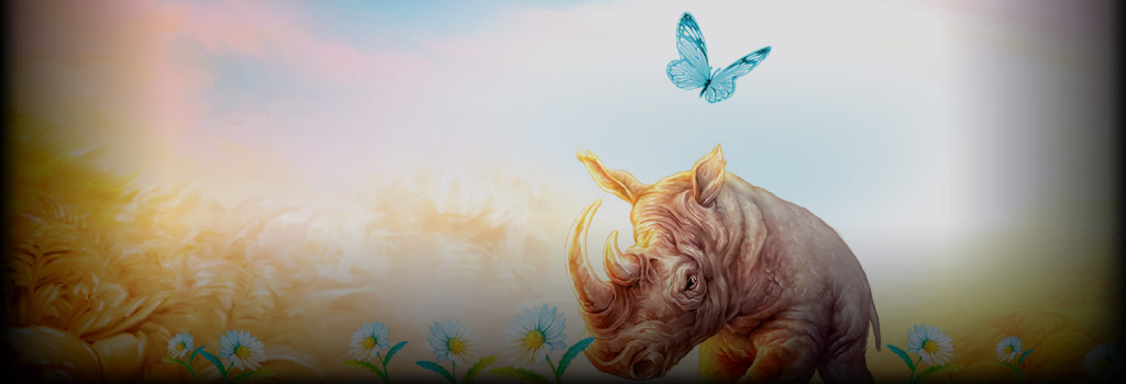 Raging Rhino Background Image
