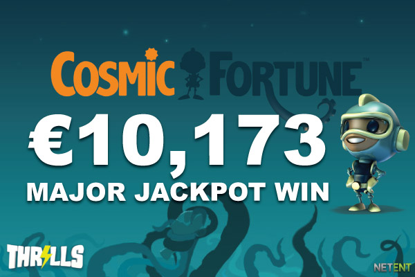 NetEnt Cosmic Fortune Jackpot Win At Thrills Casino Online