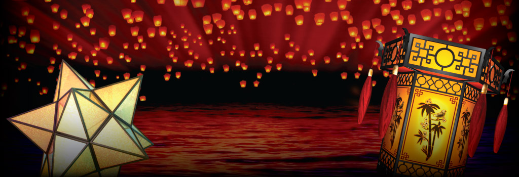 MegaJackpots Star Lanterns Background Image