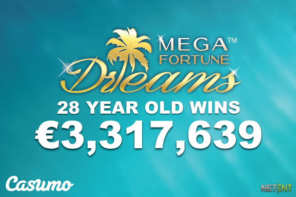 Mega Fortune Dreams Jackpot Pays Out 3 Million At Casumo