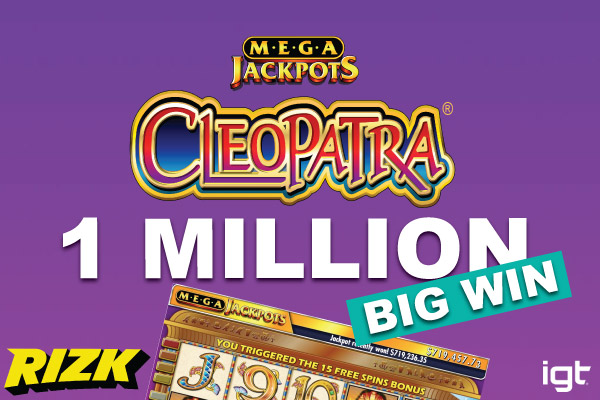 Rizk Casino Jackpot Winner On MegaJackpots Cleopatra Slot