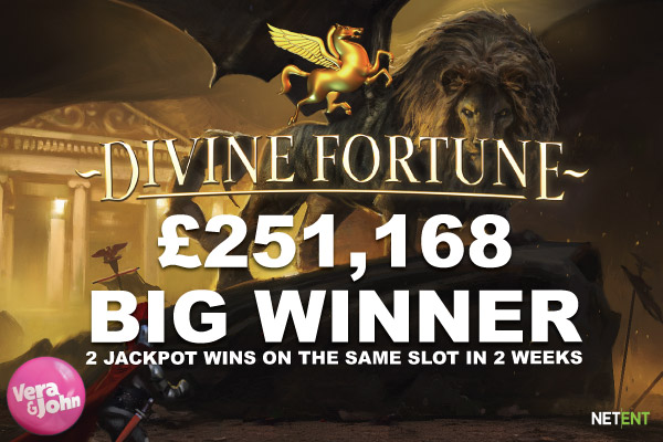 Vera John Casino Big Winner On Divine Fortune Slot