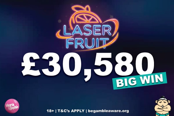Laser Fruit Slot Big Win at Vera&John Casino Site