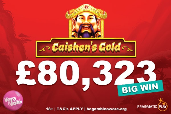 Caishen's Gold Jackpot Slot Win At Vera and John Casino