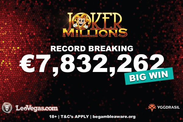 Joker Millions Record Breaking Jackpot Slot Win