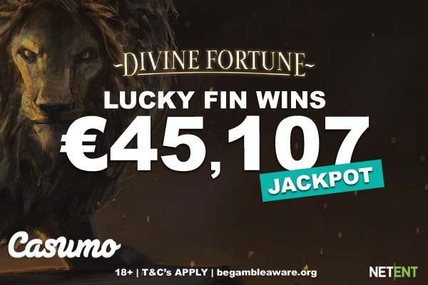 Casumo Casino Finland Creates NetEnt Divine Fortune Jackpot Win