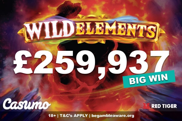 Wild Elements Slot Big Win At Casumo UK Casino