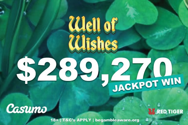 Casumo Slots Player Wins $280K On Red Tiger Well of Wishes Slot
