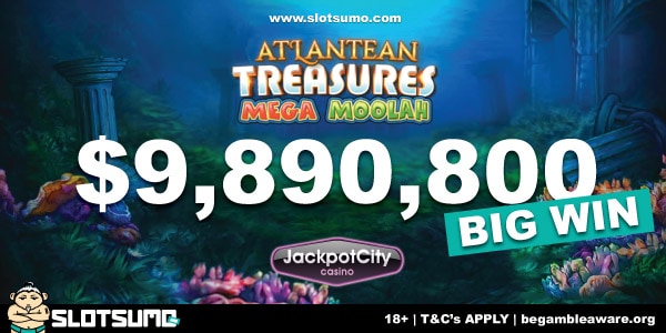 Jackpot City Atlantean Treasures Slot Win
