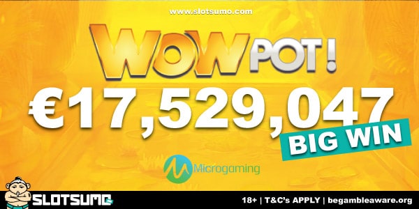 Microgaming WowPot Slot Jackpot Win April 2021