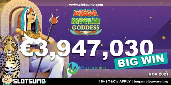 Microgaming Mega Moolah Goddess Slot Win